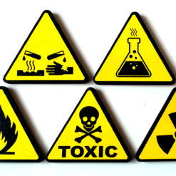 Магниты сувенирные знаки химической опасности